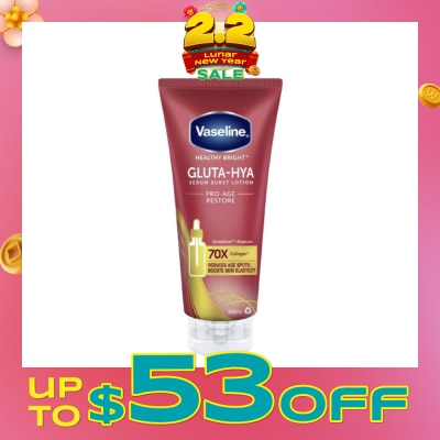 VASELINE Healthy Bright Gluta-Hya Pro-Age Restore Serum Burst Lotion (To Reduce Age Spots & Boosts Skin Elasticity) 300ml