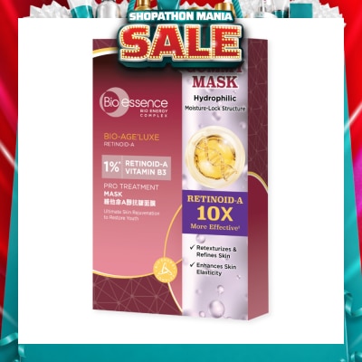 BIO ESSENCE - Bio-Age'Luxe 1% Retinoid-A Vitamin B3 Pro Treatment Mask 10s