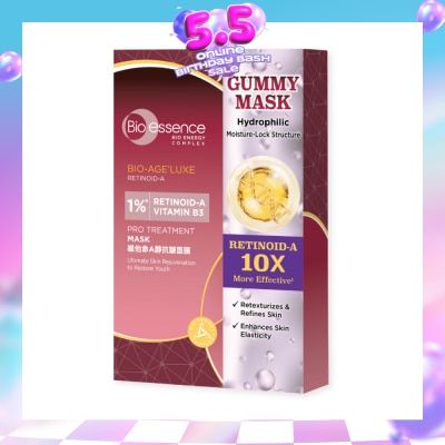 BIO ESSENCE - Bio-Age'Luxe 1% Retinoid-A Vitamin B3 Pro Treatment Mask 10s