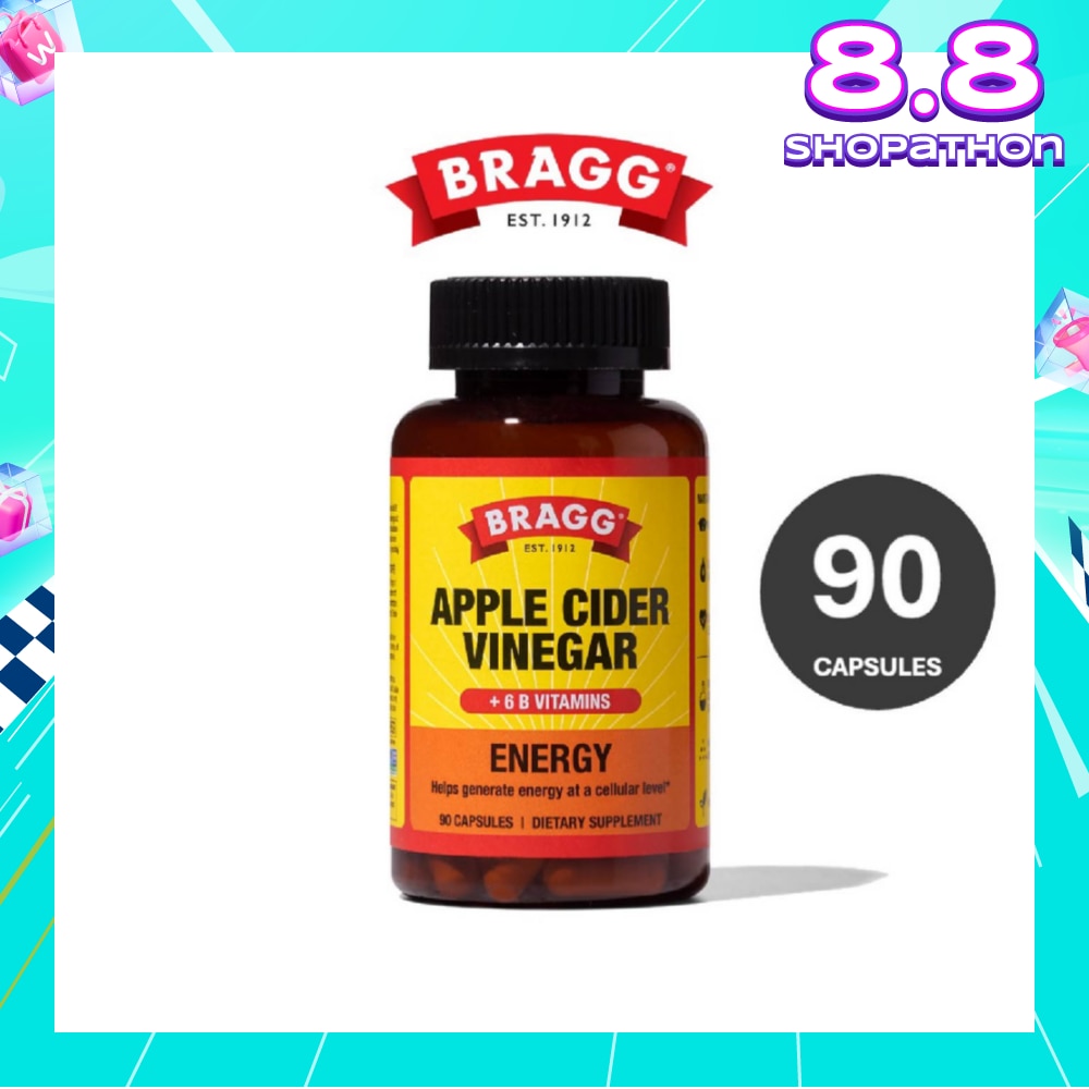 Energy Apple Cider Vinegar + 6 B Vitamins Dietary Supplement Capsule 90s