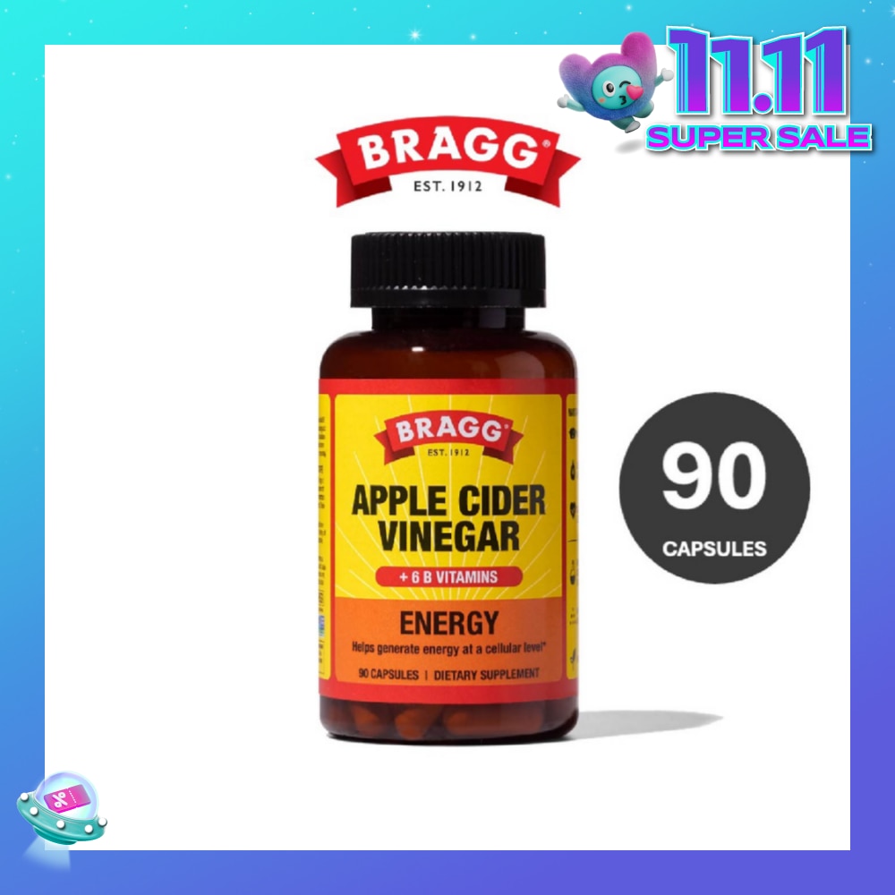 Energy Apple Cider Vinegar + 6 B Vitamins Dietary Supplement Capsule 90s