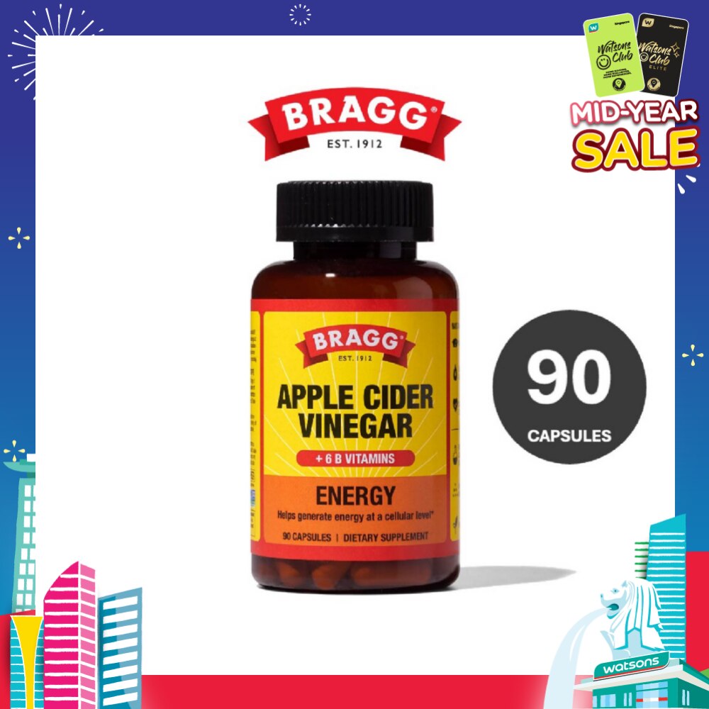 Energy Apple Cider Vinegar + 6 B Vitamins Dietary Supplement Capsule 90s