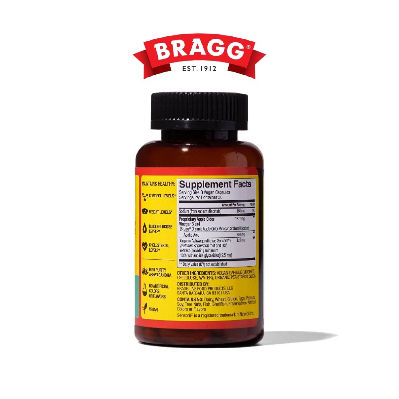 Balance Apple Cider Vinegar + Ashwagandha Dietary Supplement Capsule 90s