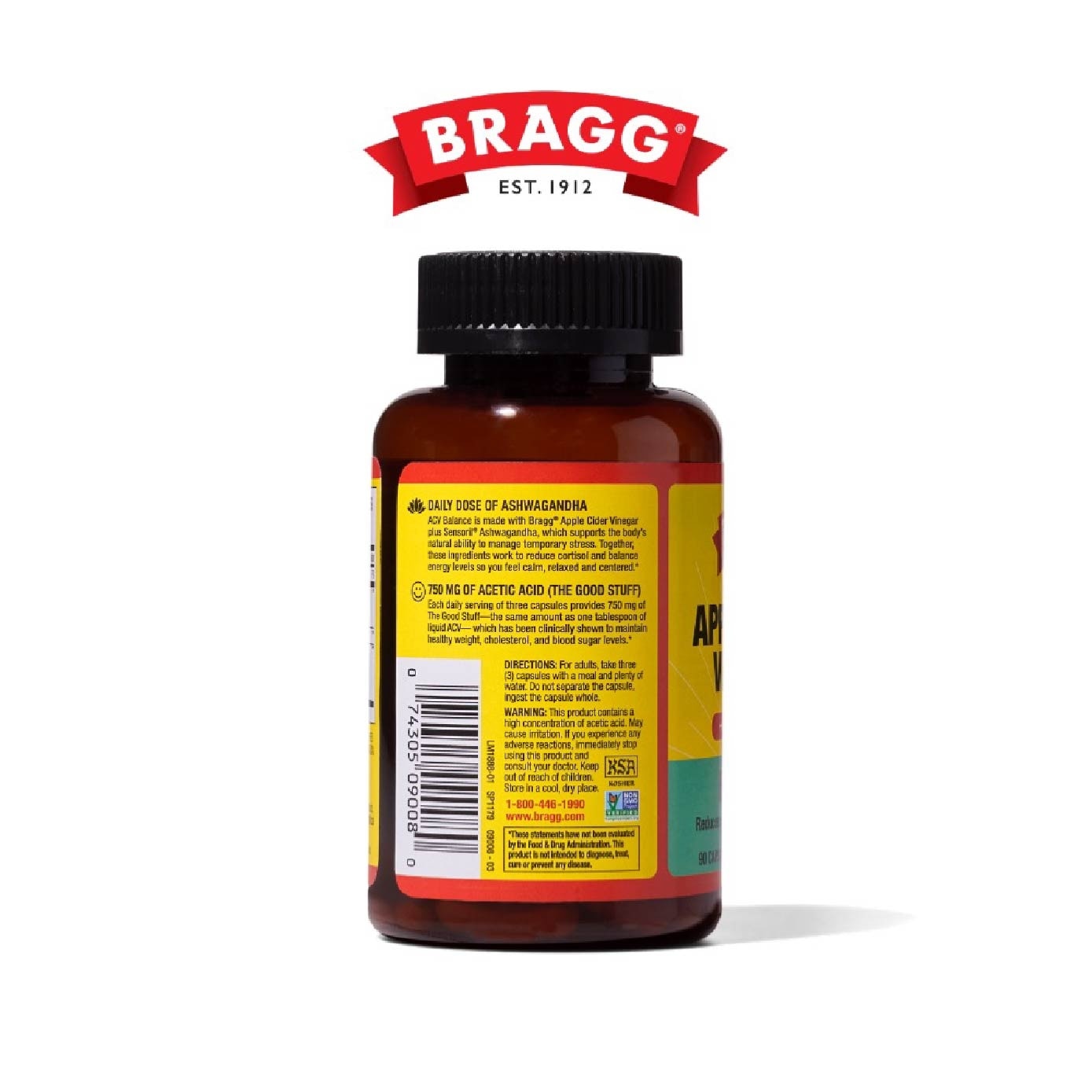 Balance Apple Cider Vinegar + Ashwagandha Dietary Supplement Capsule 90s