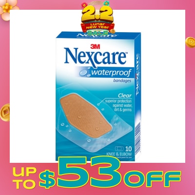 3M NEXCARE Waterproof Bandage (For Knee & Elbow) 10s
