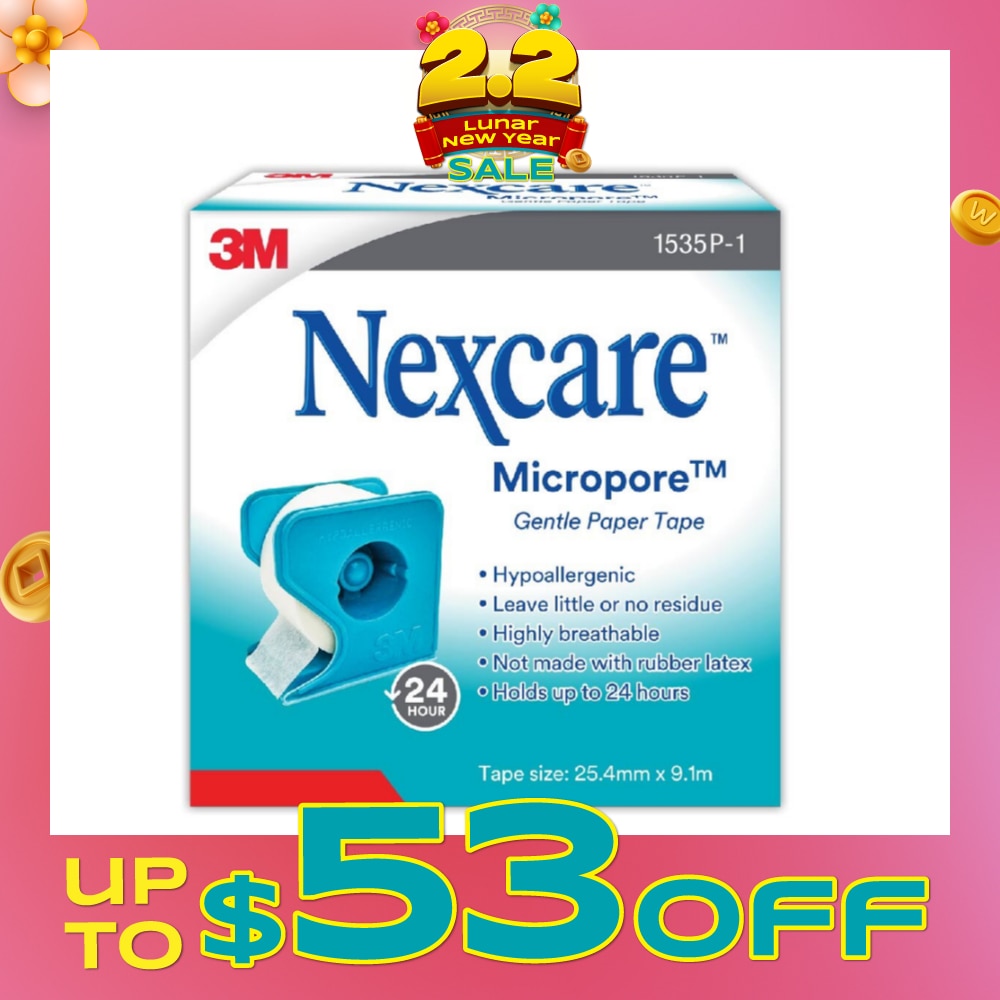 Micropore First Aid Tape Latex Free (25.4mm x 9.1m) 1s