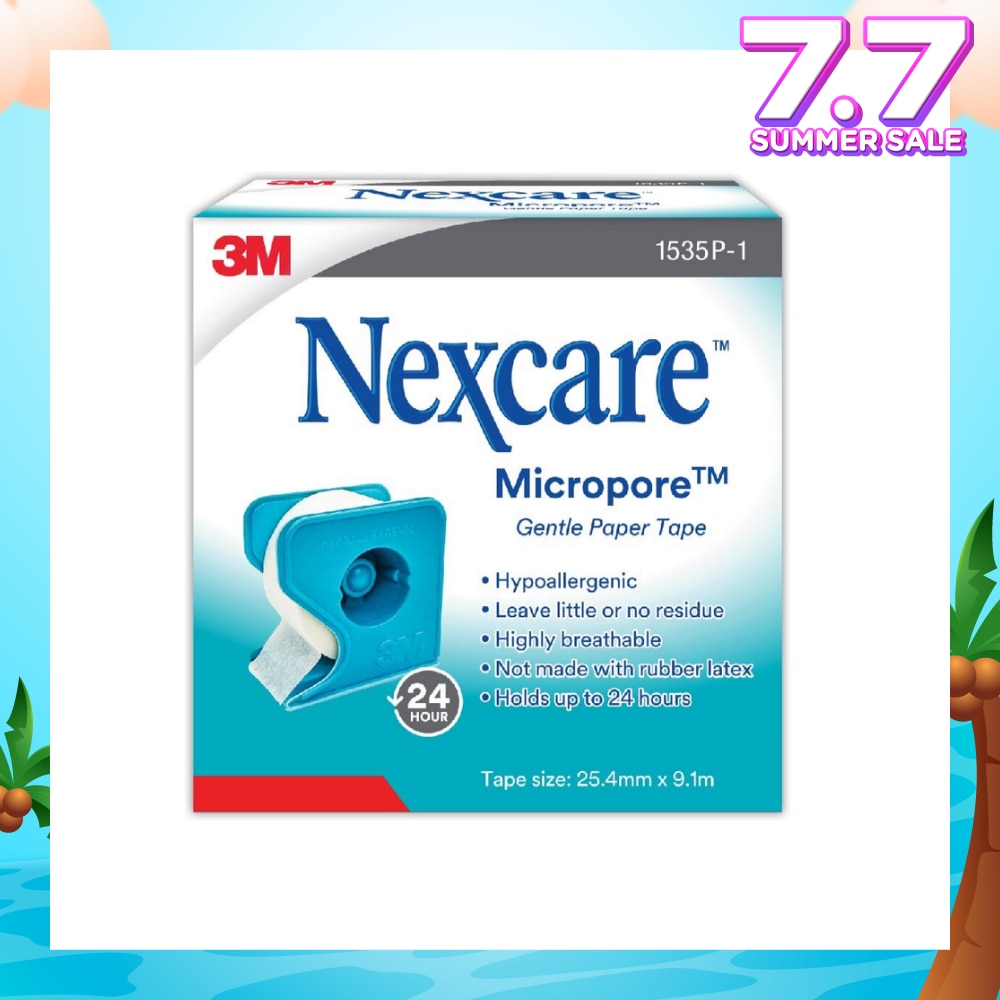 Micropore First Aid Tape Latex Free (25.4mm x 9.1m) 1s