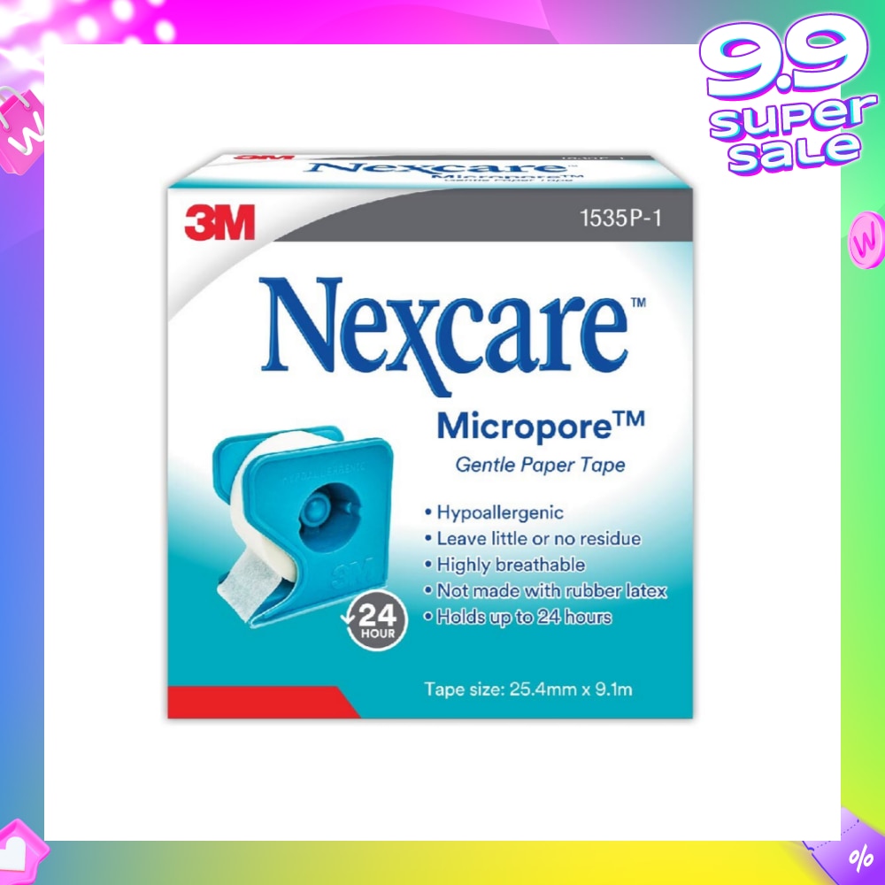 Micropore First Aid Tape Latex Free (25.4mm x 9.1m) 1s