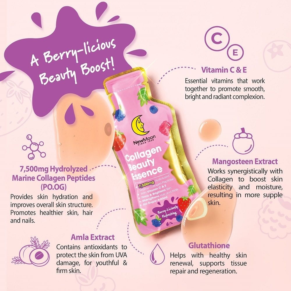 Collagen Beauty Essence 7500mg Berry-Licious Formula 15s x 30ml (Expiry: Apr`2027)