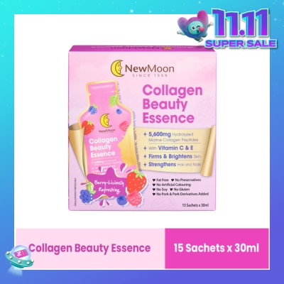 NEW MOON Collagen Beauty Essence 5,600mg Collagen With Vitamin C & E Berry-Liciously Refreshing Sach