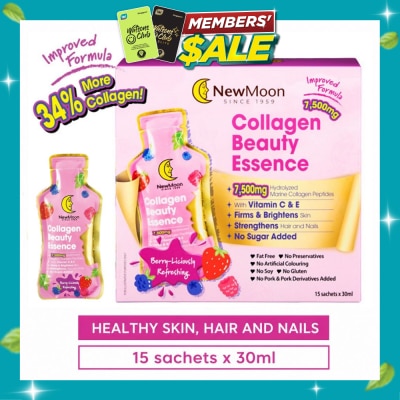 NEW MOON Collagen Beauty Essence 7500mg Berry Licious Formula 15s x 30ml image