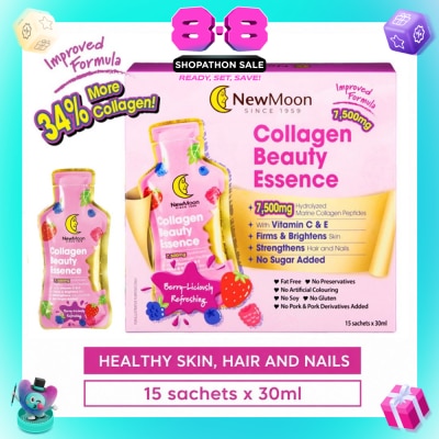 NEW MOON - Collagen Beauty Essence 7500mg Berry-Licious Formula 15s x 30ml (Expiry: Apr`2027)