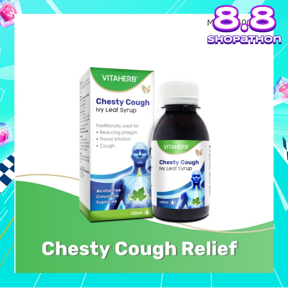 Chesty Cough Ivy Leaf Syrup (For Reducing Phlegm, Throat Irritation & Cough) 100ml