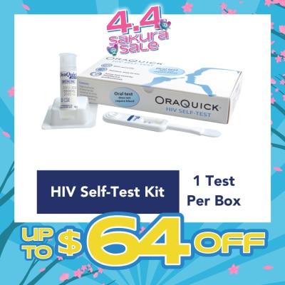 ORA QUICK - HIV Self-Test Kit (Test Device 1s, Test Tube Containing 1ml Of Fluid 1s & Test Stand 1s) 1s