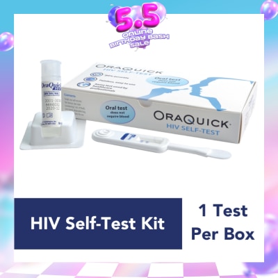 ORA QUICK - HIV Self-Test Kit (Test Device 1s, Test Tube Containing 1ml Of Fluid 1s & Test Stand 1s) 1s