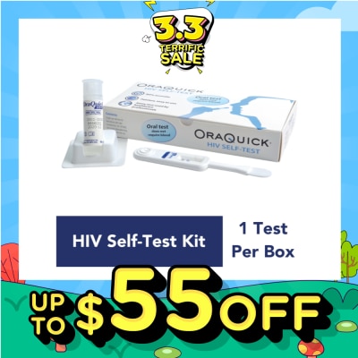 ORA QUICK HIV Self-Test Kit (Test Device 1s, Test Tube Containing 1ml Of Fluid 1s & Test Stand 1s) 1s