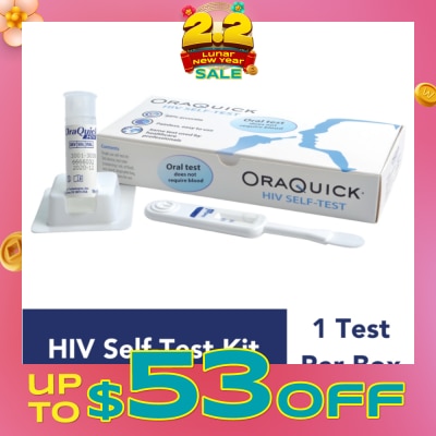 ORA QUICK HIV Self-Test Kit (Test Device 1s, Test Tube Containing 1ml Of Fluid 1s & Test Stand 1s) 1s