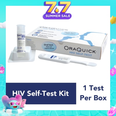 ORA QUICK - HIV Self-Test Kit (Test Device 1s, Test Tube Containing 1ml Of Fluid 1s & Test Stand 1s) 1s