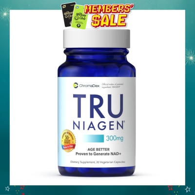 TRU NIAGEN - Age Better Proven To Generate NAD+ 300mg Dietary Supplement Vegetarian Capsule 30s
