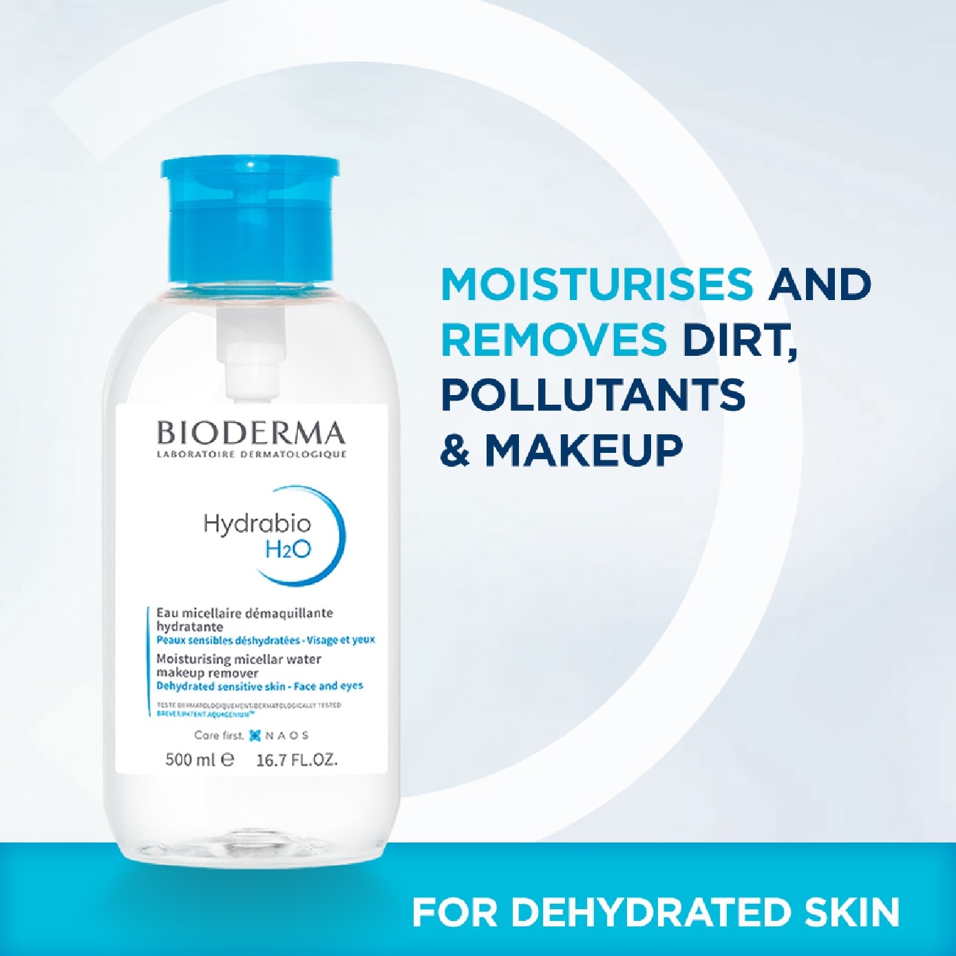 Hydrabio H2O Moisturising Micellar Water Reversed Pump Limited Edition 500ml image