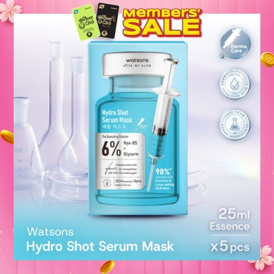 WATSONS Hydro Shot Serum Sheet Mask 5s