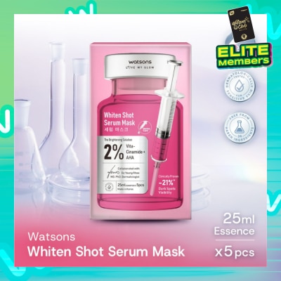 WATSONS Whiten Shot Serum Sheet Mask 5s