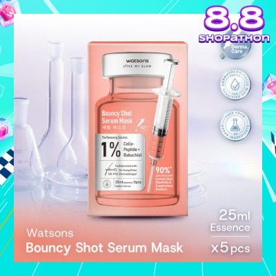 WATSONS Bouncy Shot Serum Sheet Mask 5s