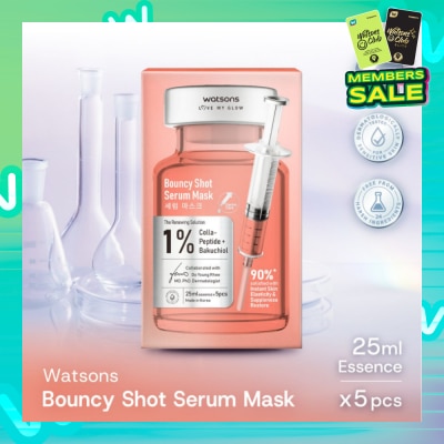 WATSONS Bouncy Shot Serum Sheet Mask 5s