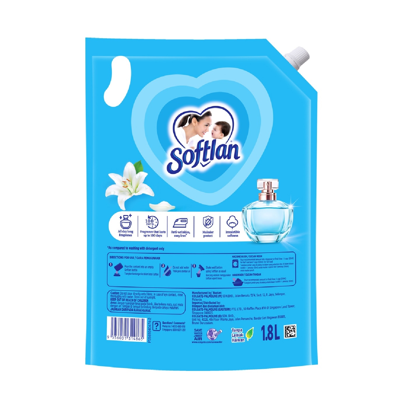 Spring Fresh Fabric Softener 1.6L with Free 200ml image