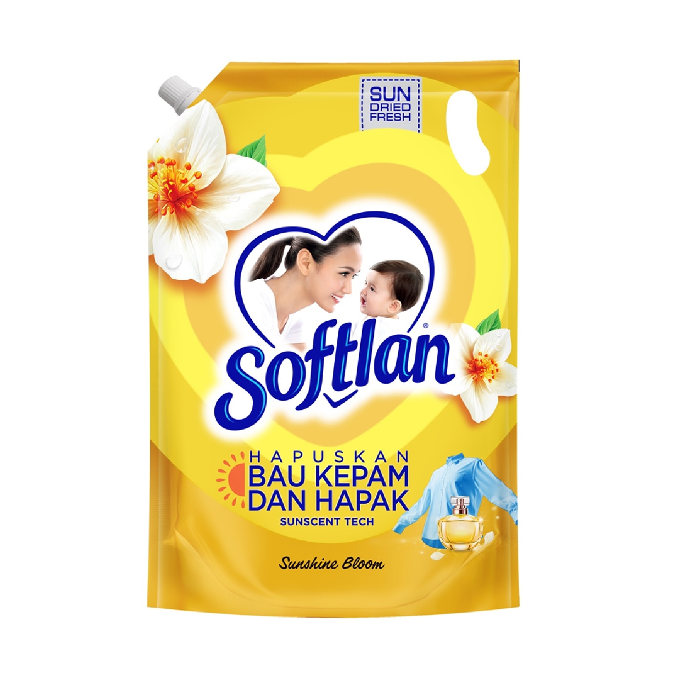 Sunshine Bloom Fabric Softener Refill Pack 1.5L image