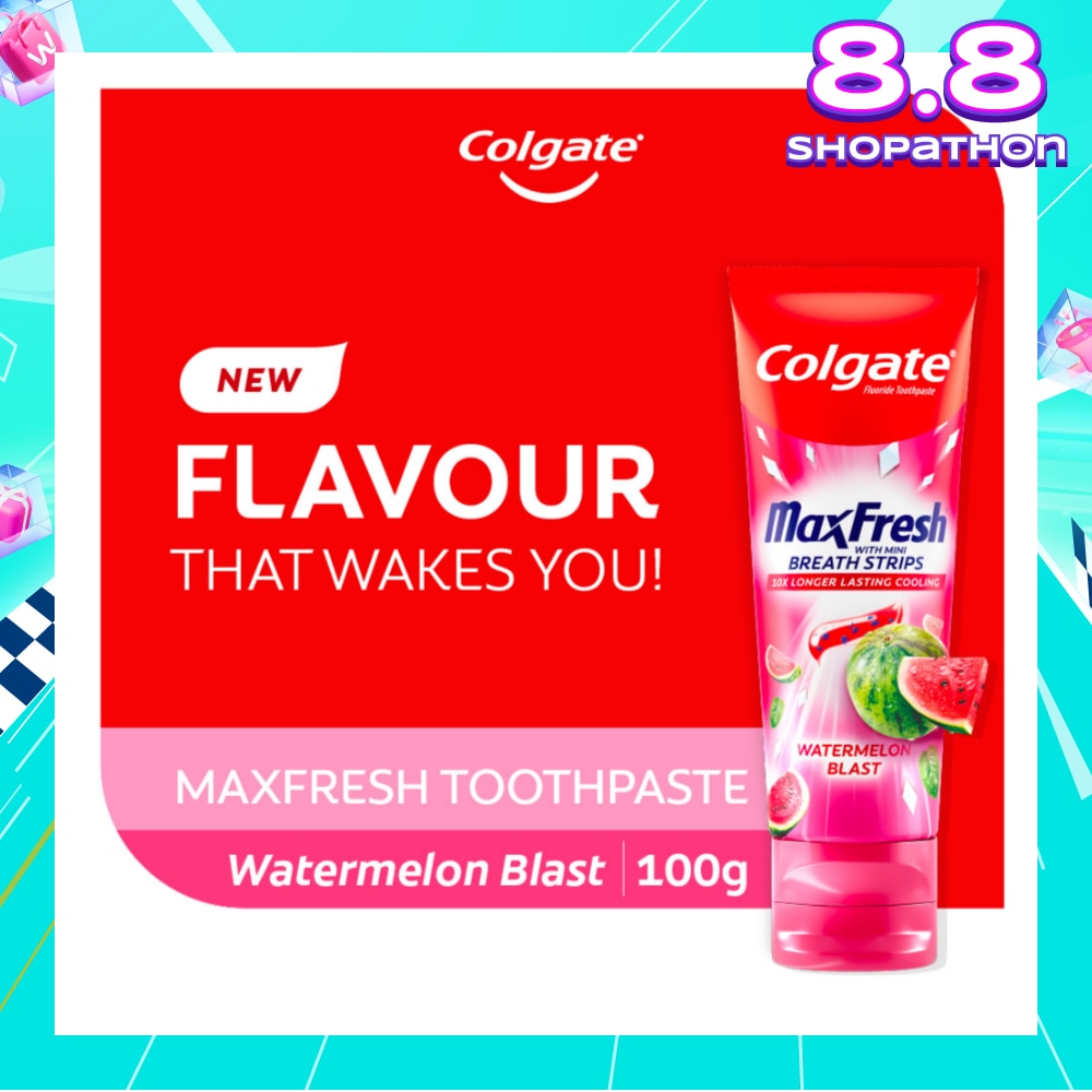 Max Fresh With Mini Breath Strip Watermelon Blast Toothpaste 100g