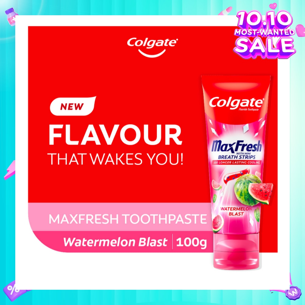 Max Fresh With Mini Breath Strip Watermelon Blast Toothpaste 100g