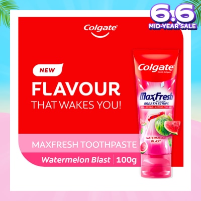 COLGATE Max Fresh With Mini Breath Strip Watermelon Blast Toothpaste 100g