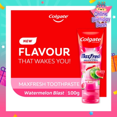 COLGATE Max Fresh With Mini Breath Strip Watermelon Blast Toothpaste 100g