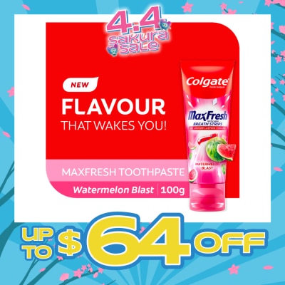 COLGATE - Max Fresh With Mini Breath Strip Watermelon Blast Toothpaste 100g