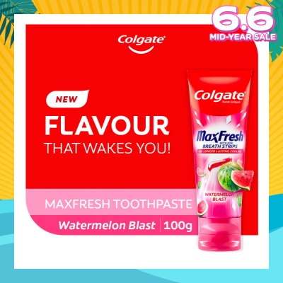 COLGATE Max Fresh With Mini Breath Strip Watermelon Blast Toothpaste 100g