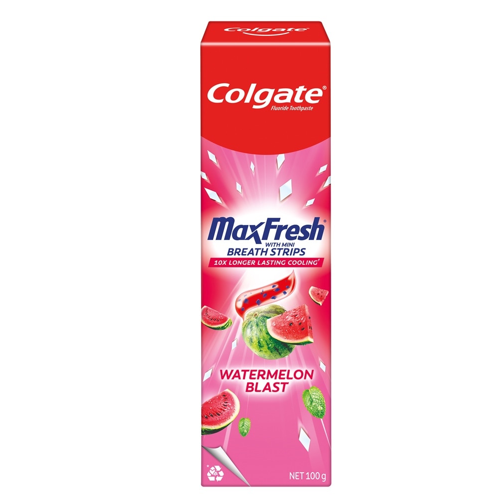 Max Fresh With Mini Breath Strip Watermelon Blast Toothpaste 100g