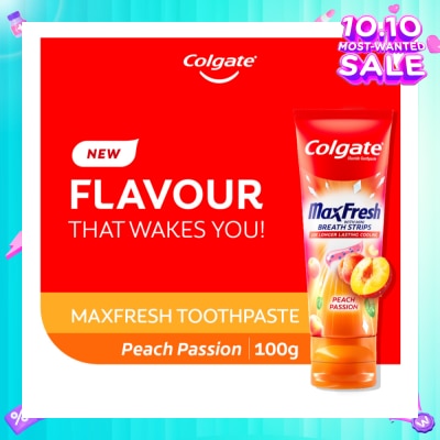 COLGATE Max Fresh With Mini Breath Strip Peach Passion Toothpaste 100g