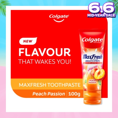 COLGATE Max Fresh With Mini Breath Strip Peach Passion Toothpaste 100g