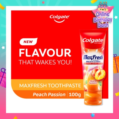 COLGATE Max Fresh With Mini Breath Strip Peach Passion Toothpaste 100g