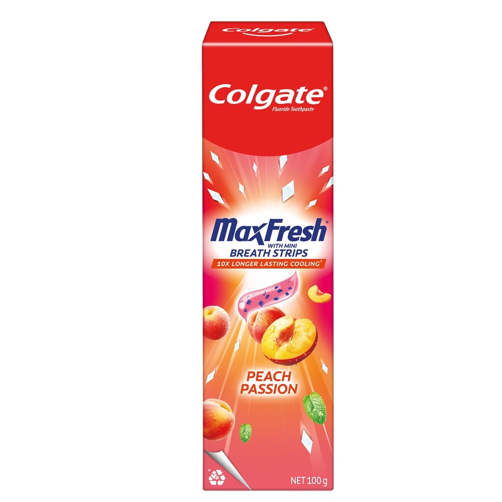Max Fresh With Mini Breath Strip Peach Passion Toothpaste 100g