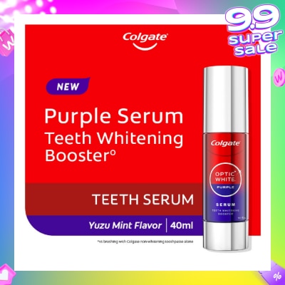 COLGATE Optic White Purple Serum Teeth Whitening Booster Yuzu 40ml