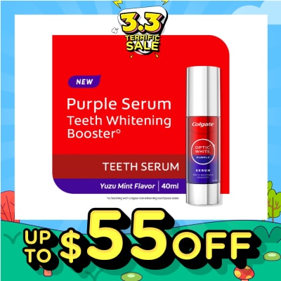COLGATE Optic White Purple Serum Teeth Whitening Booster Yuzu 40ml