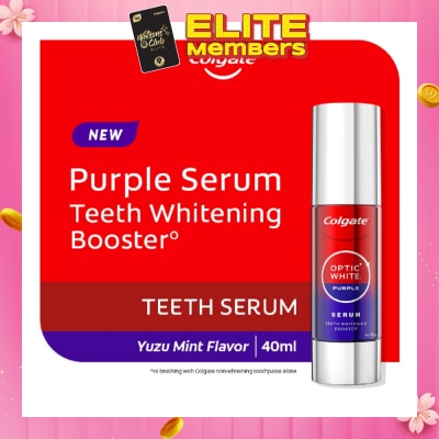 COLGATE Optic White Purple Serum Teeth Whitening Booster Yuzu 40ml
