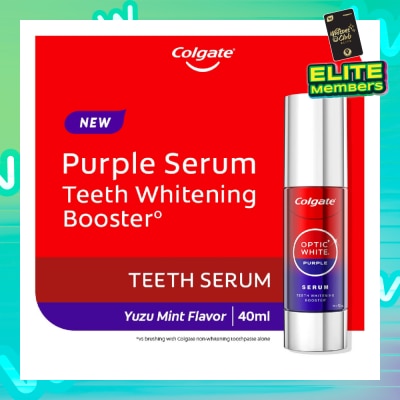 COLGATE Optic White Purple Serum Teeth Whitening Booster Yuzu 40ml