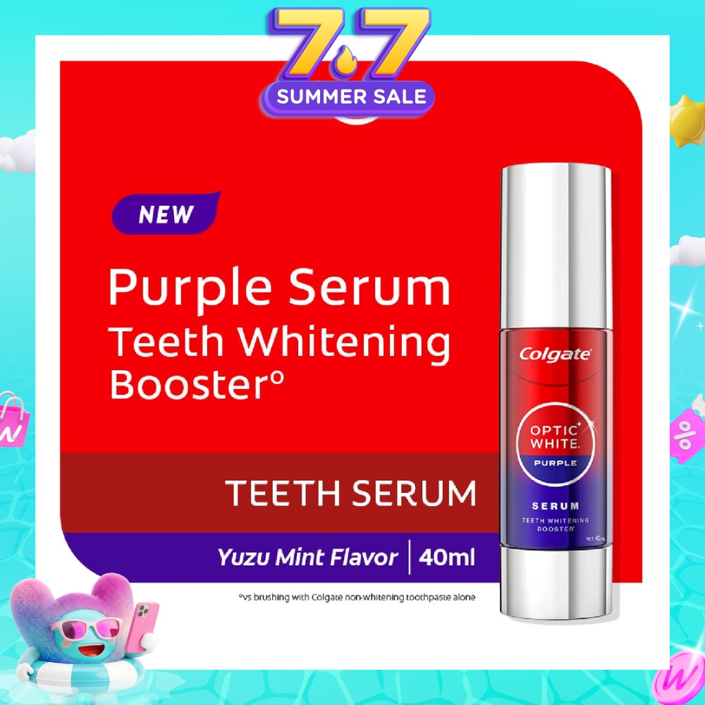 Optic White Purple Serum Teeth Whitening Booster Yuzu Mint Flavor 40ml