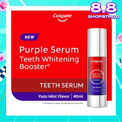 COLGATE Optic White Purple Serum Teeth Whitening Booster Yuzu 40ml