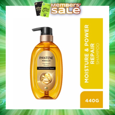 PANTENE - Miracles Moisture & Power Repair Shampoo (For Dry & Damaged Hair) 440g
