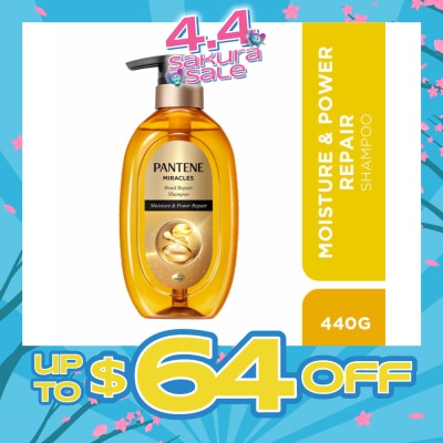 PANTENE - Miracles Moisture & Power Repair Shampoo (For Dry & Damaged Hair) 440g