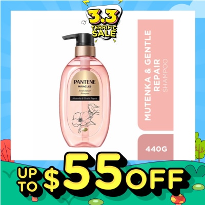 PANTENE Miracles Mutenka & Gentle Repair Shampoo (To Gently Repairs Hair For All-Day Moisture) 440g